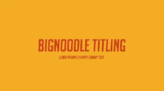 BigNoodle Titling font