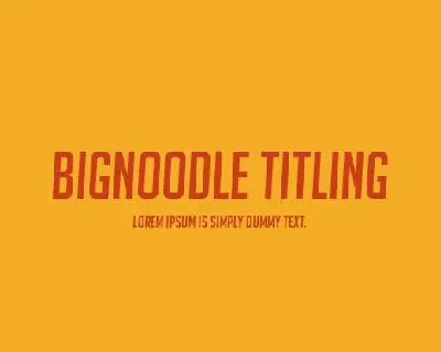 BigNoodle Titling font