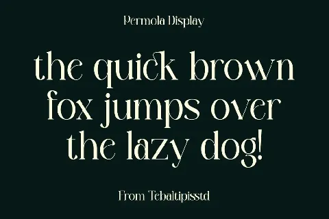 Permola Display font