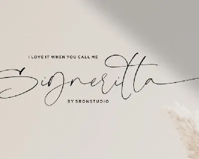 Signeritta Signature font