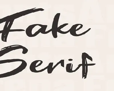 Fake Serif font