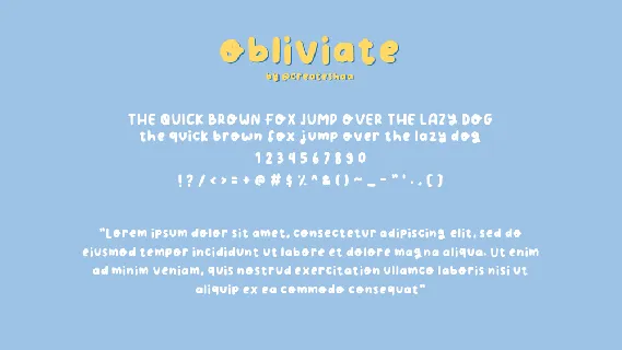 Obliviate font