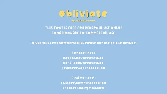 Obliviate font