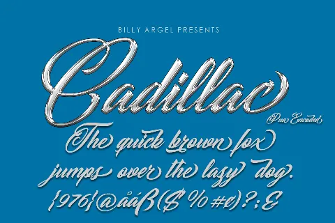 CADILLAC PERSONAL USE font