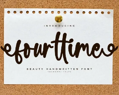 Fourttime Handwritten font