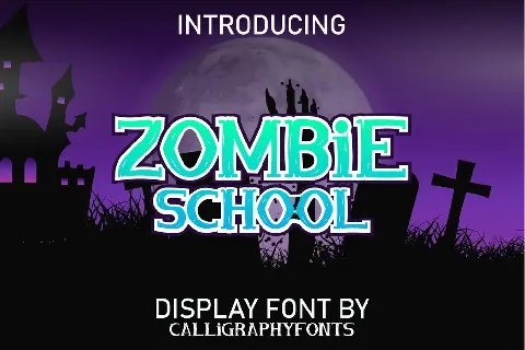 Zombie School font