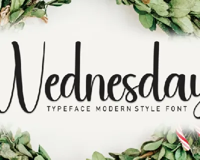 Wednesday Script font