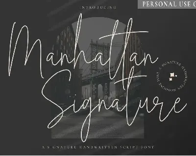 Manhattan Signature font