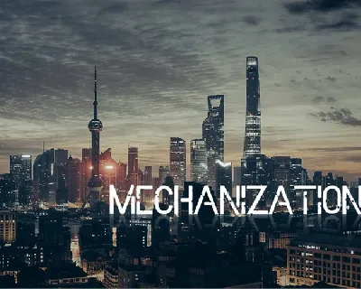 Mechanization font