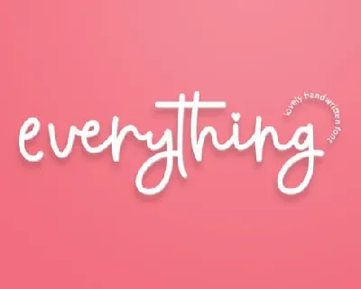 Everything Handwritten font