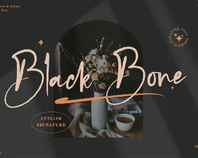 Black Bone Script font