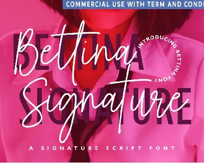 Bettina Signature font