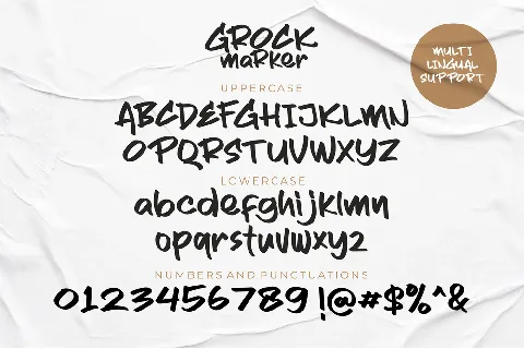 Grock Marker font