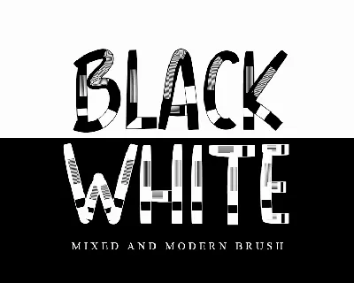 Black White font