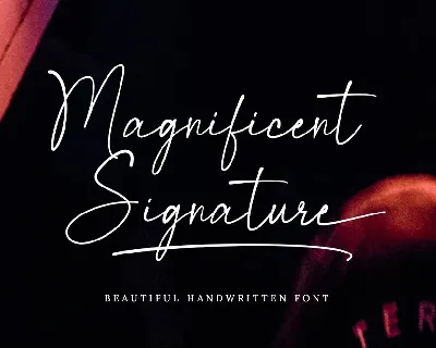 Magnificent Signature font