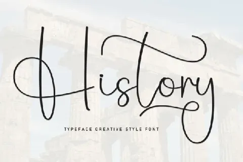 History Script Typeface font