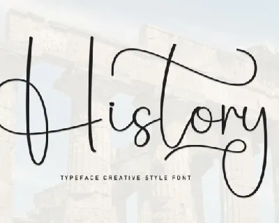 History Script Typeface font
