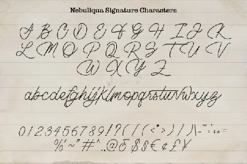 Nebuliqua font