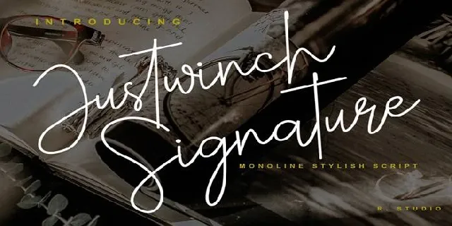 Justwinch Signature font