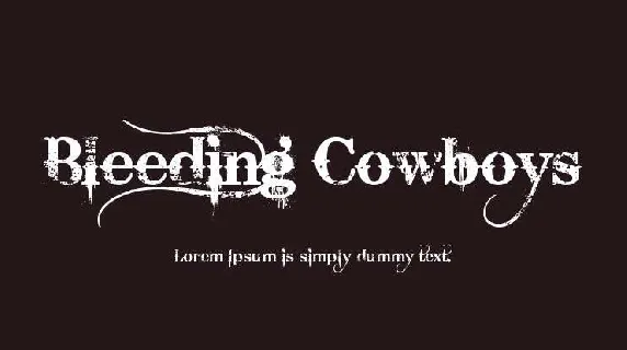 Bleeding Cowboys font