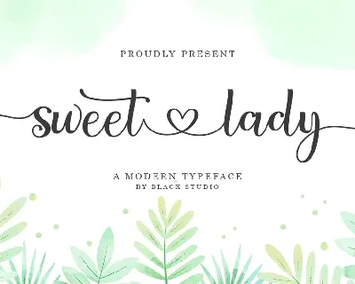 Sweet lady Script font