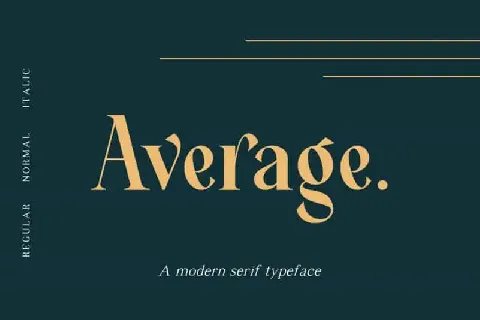 Average Serif font