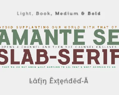 Flamante SemiSlab family font