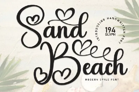 Sand Beach Script font