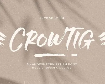 Crowtig font