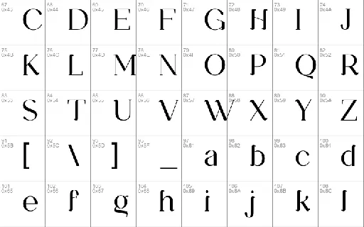 Kinematical font