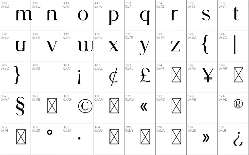 Kinematical font