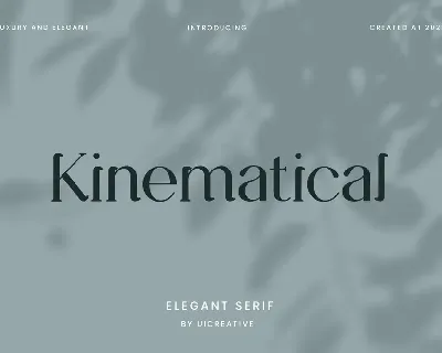 Kinematical font