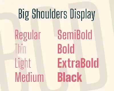 Big Shoulders Display font