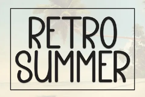 Retro Summer Display font