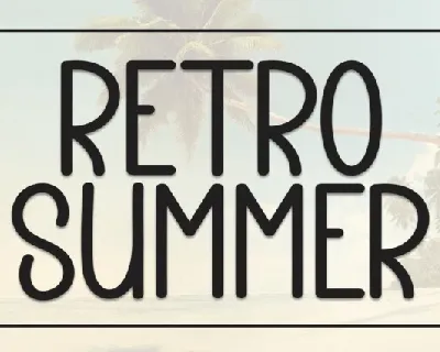 Retro Summer Display font