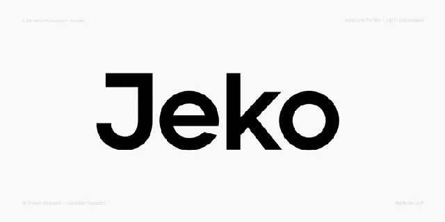Jeko Family font