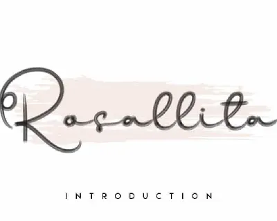 Rosallita Handwritten font