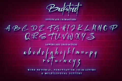 Backstreet Script font