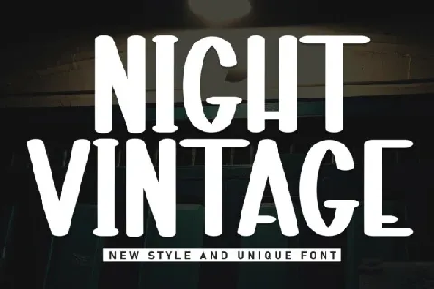 Night Vintage Display font