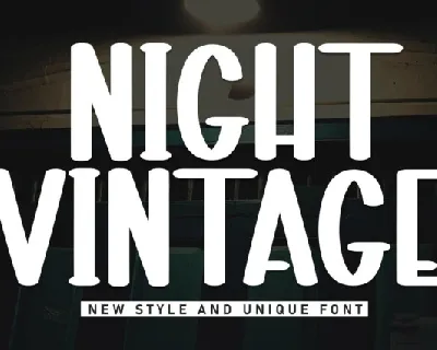 Night Vintage Display font