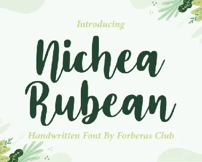 Nichea Rubean font