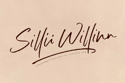 Sillii Willinn Handwritten font