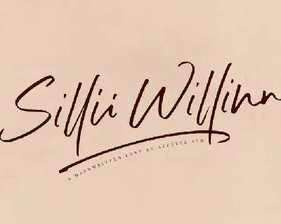 Sillii Willinn Handwritten font