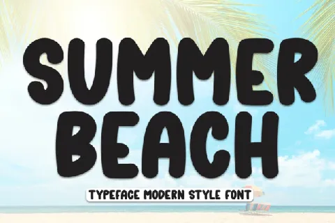 Summer Beach Display font