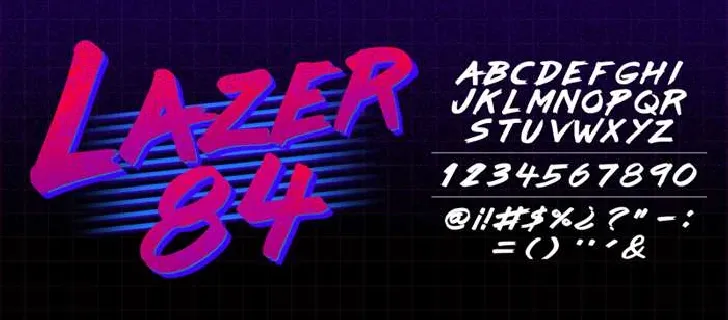 Lazer 84 font