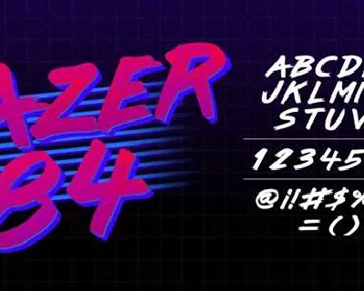 Lazer 84 font