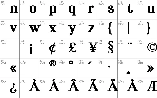 Mechanized font