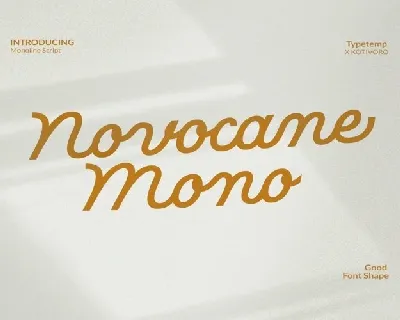 Novocane Mono font
