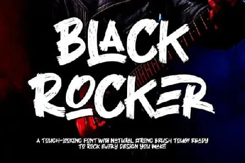 Black Rocker Brush font