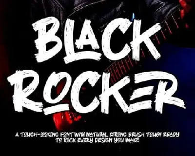 Black Rocker Brush font